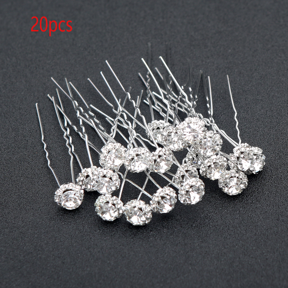 Wedding Decoration Supply - 20pcs Bridal Pear U-shaped Hair Comb