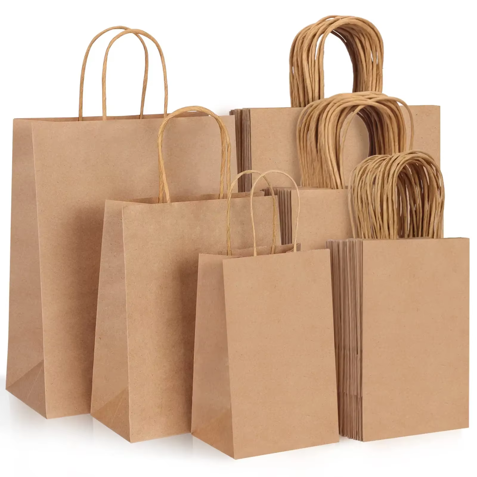 Wedding/Event Supply Store - 10/25/50pcs/lot Kraft Paper Bag with Handles