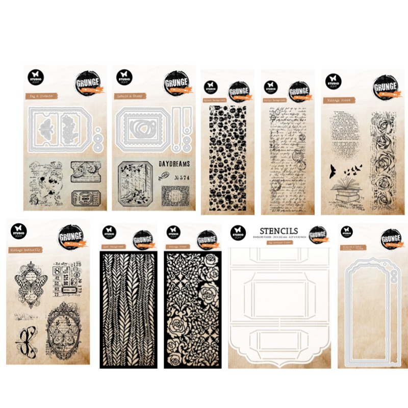 Wedding Sutra - Tag Envelope Grunge Collection Vintage Roses