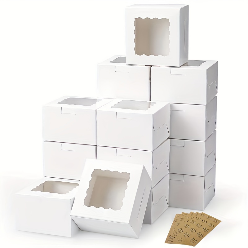 Wedding Packaging - 10Pcs Kraft Paper Cake Candy Boxes
