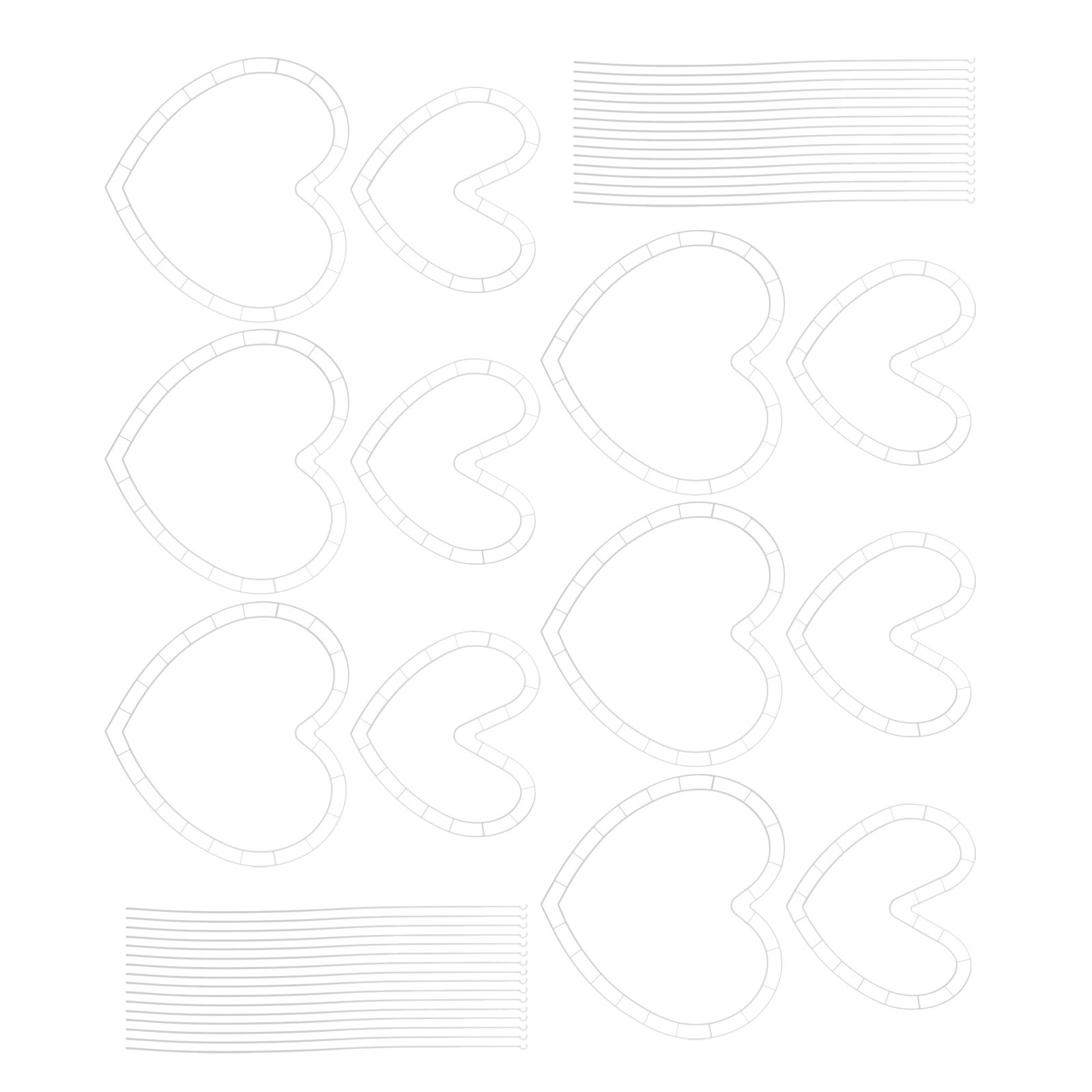 Wedding Decoration Supply - 6Sets Plastic Heart Shaped Wreath Frame