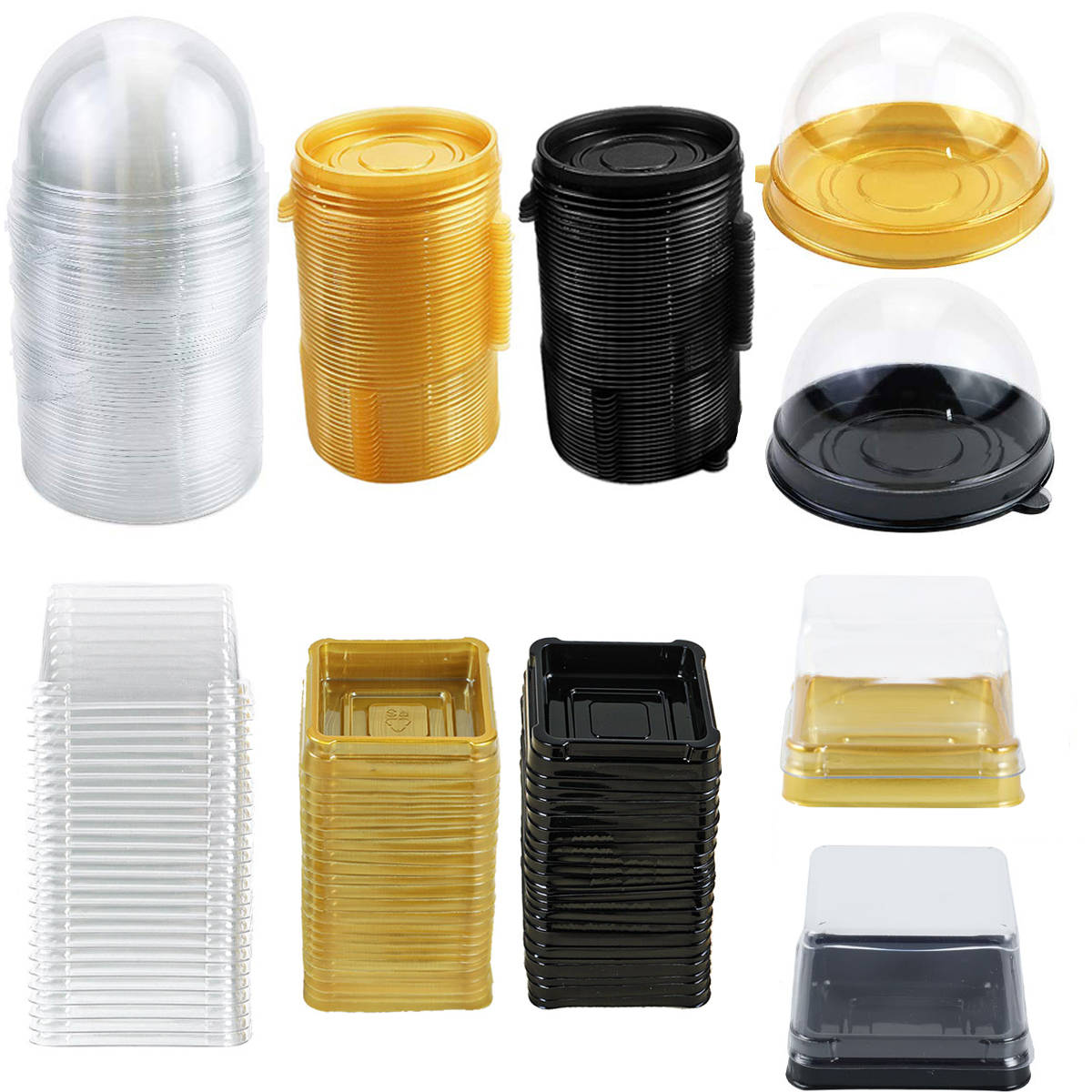 Wedding Packaging - Transparent Cake Dessert Box Container Transparent