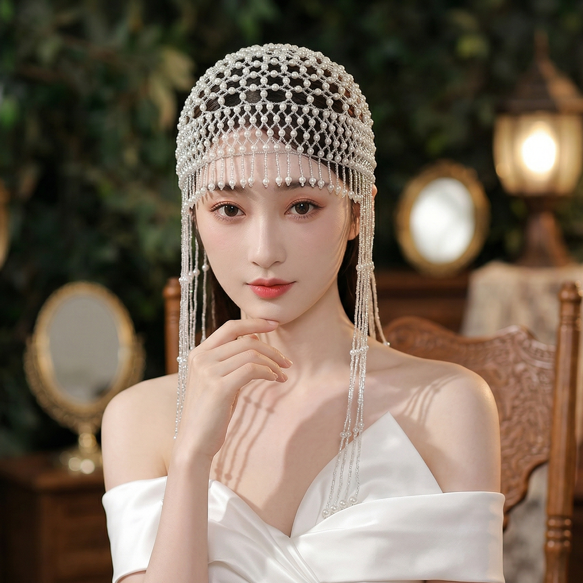 Luxury Pearls Beaded Headwrap  - Wedding Shop avaliação e preço