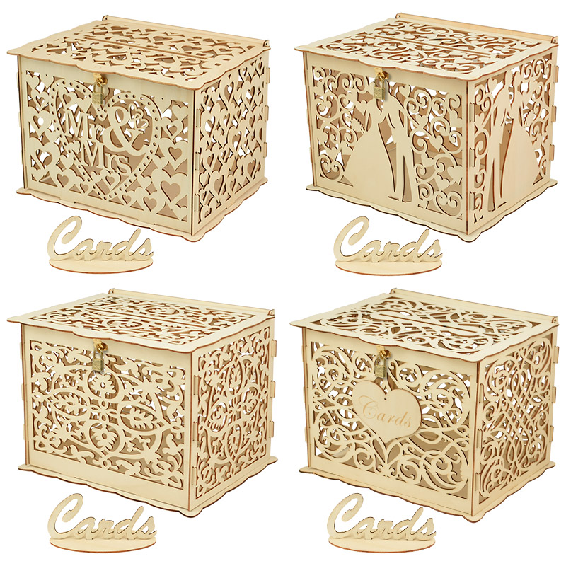 30X24X21cm DIY Wedding Gift Ca - Wedding Card Box avaliação e preço