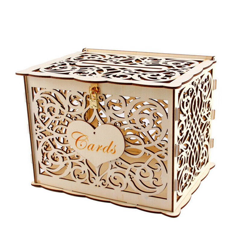 30X24X21cm DIY Wedding Gift Ca - Wedding Card Box avaliação e preço