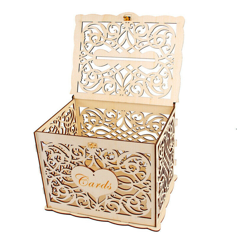 30X24X21cm DIY Wedding Gift Ca - Wedding Card Box avaliação e preço
