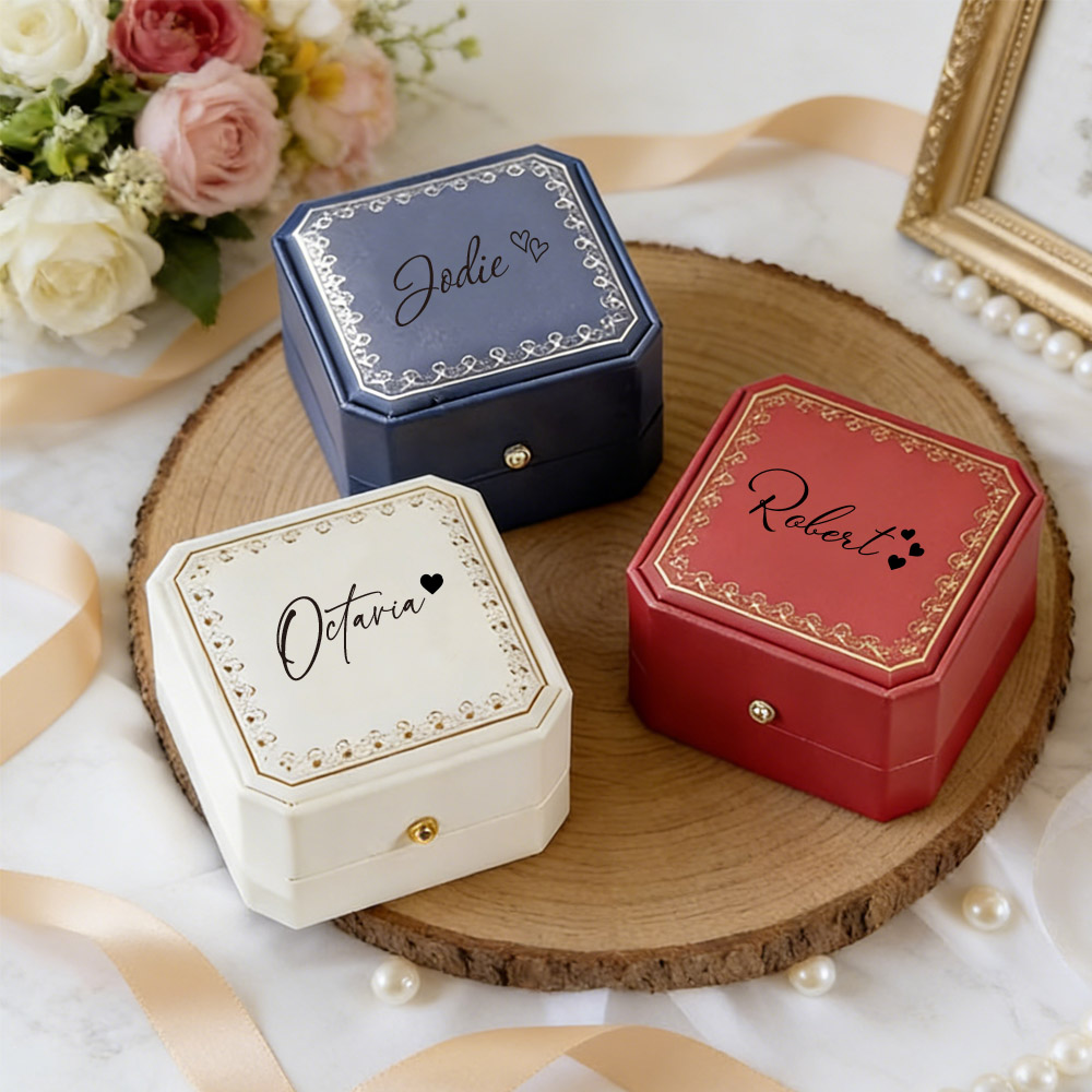 Personalized Faux Leather Ring - Wedding Packaging avaliação e preço