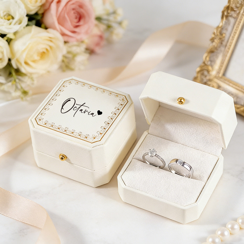 Personalized Faux Leather Ring - Wedding Packaging avaliação e preço