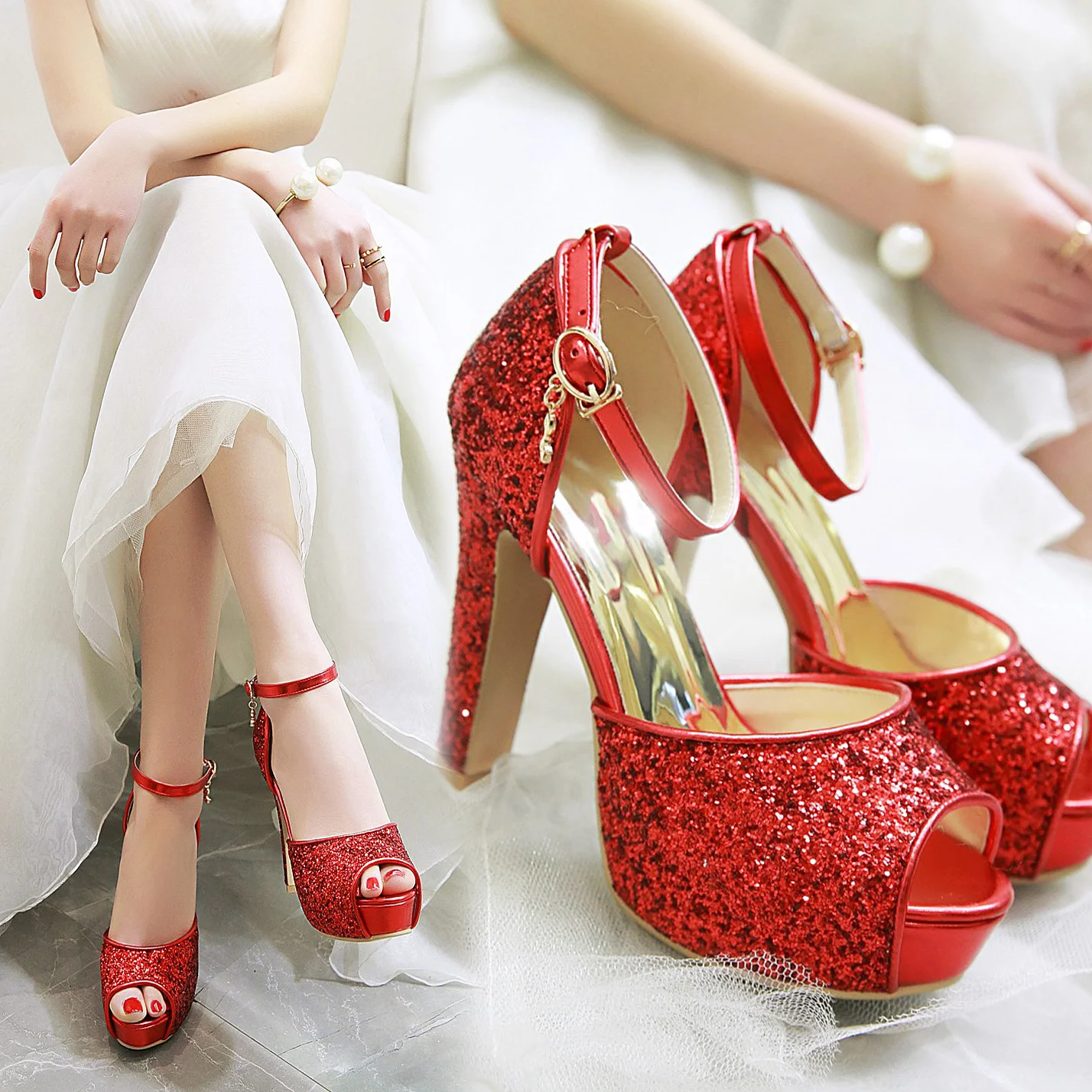 Silver Summer Women High Heel  - Wedding Shop avaliação e preço