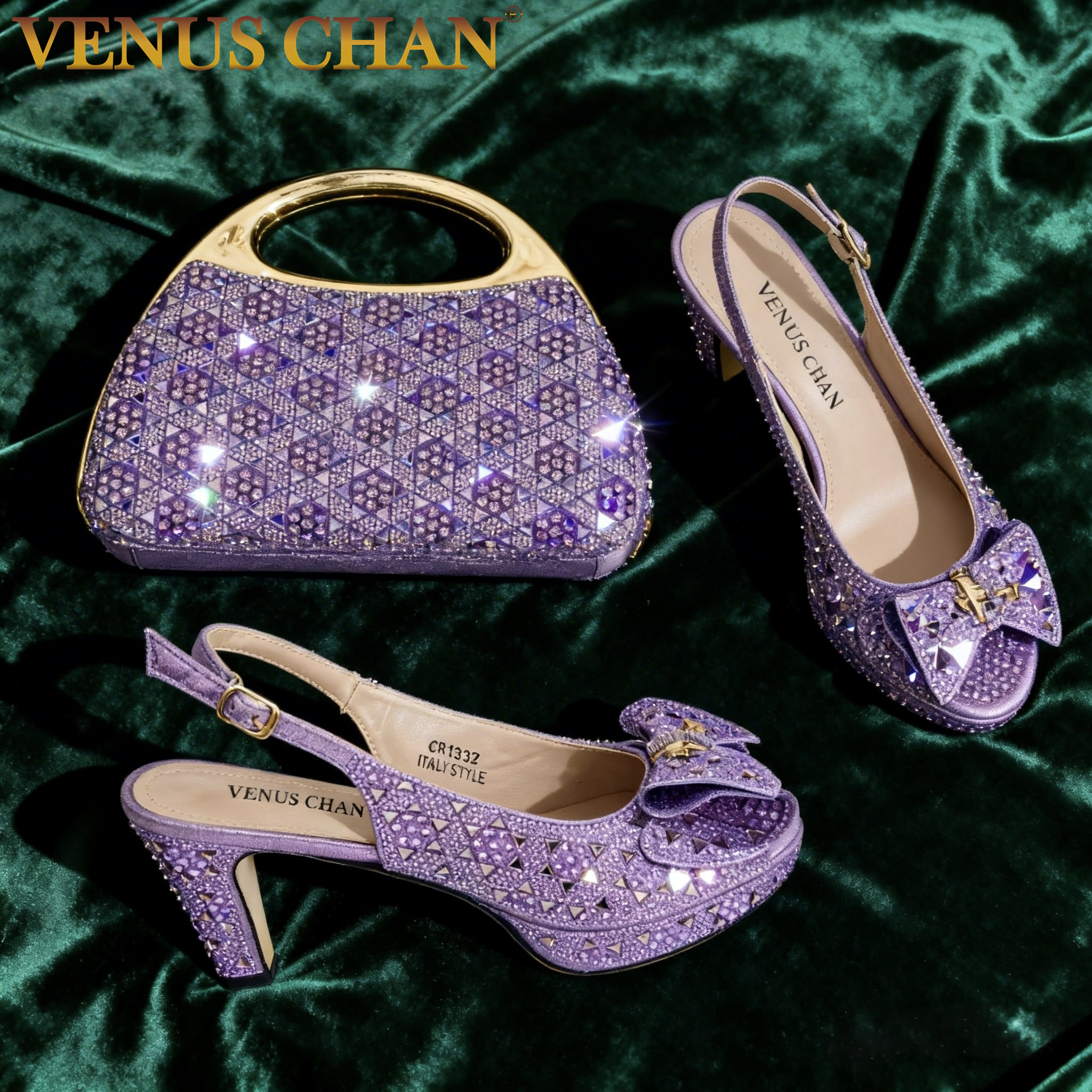 Chic Light Purple Rhinestone P - Wedding Packaging avaliação e preço
