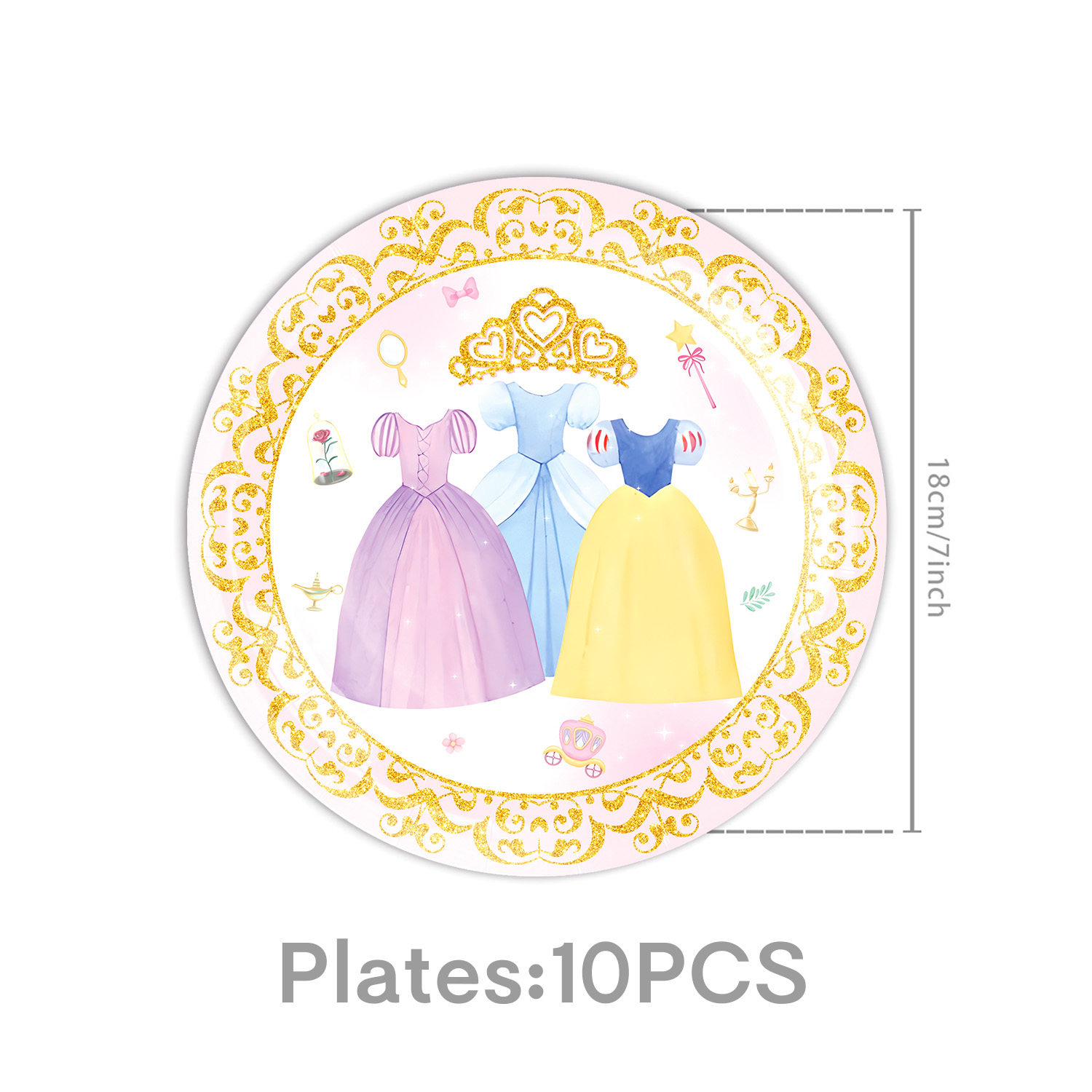 Princess Dress Girls Birthday  - Confetti Balloon Set avaliação e preço