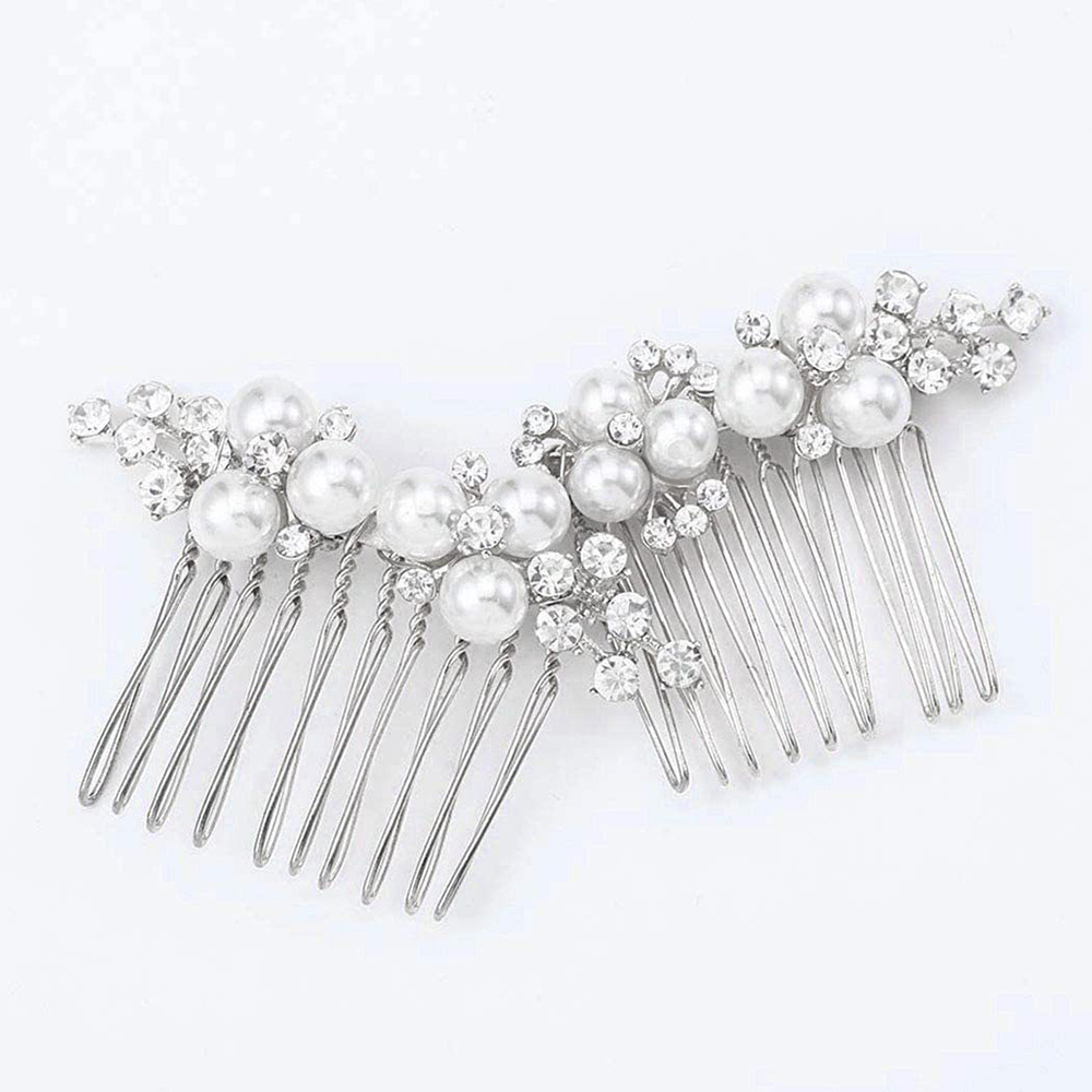 2Pcs Simple Wedding Hair Combs - Wedding Decoration Supply avaliação e preço