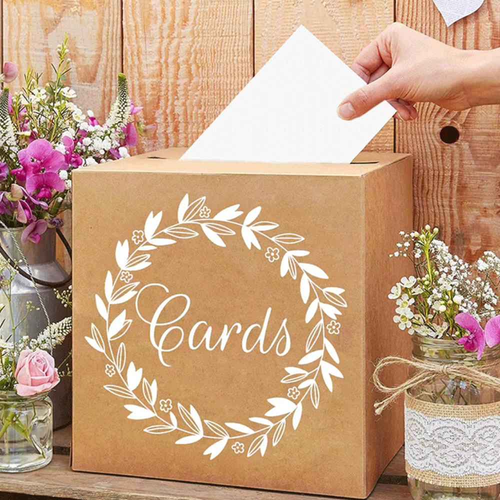 White Black Wedding Card Box B - Wedding Card Box avaliação e preço