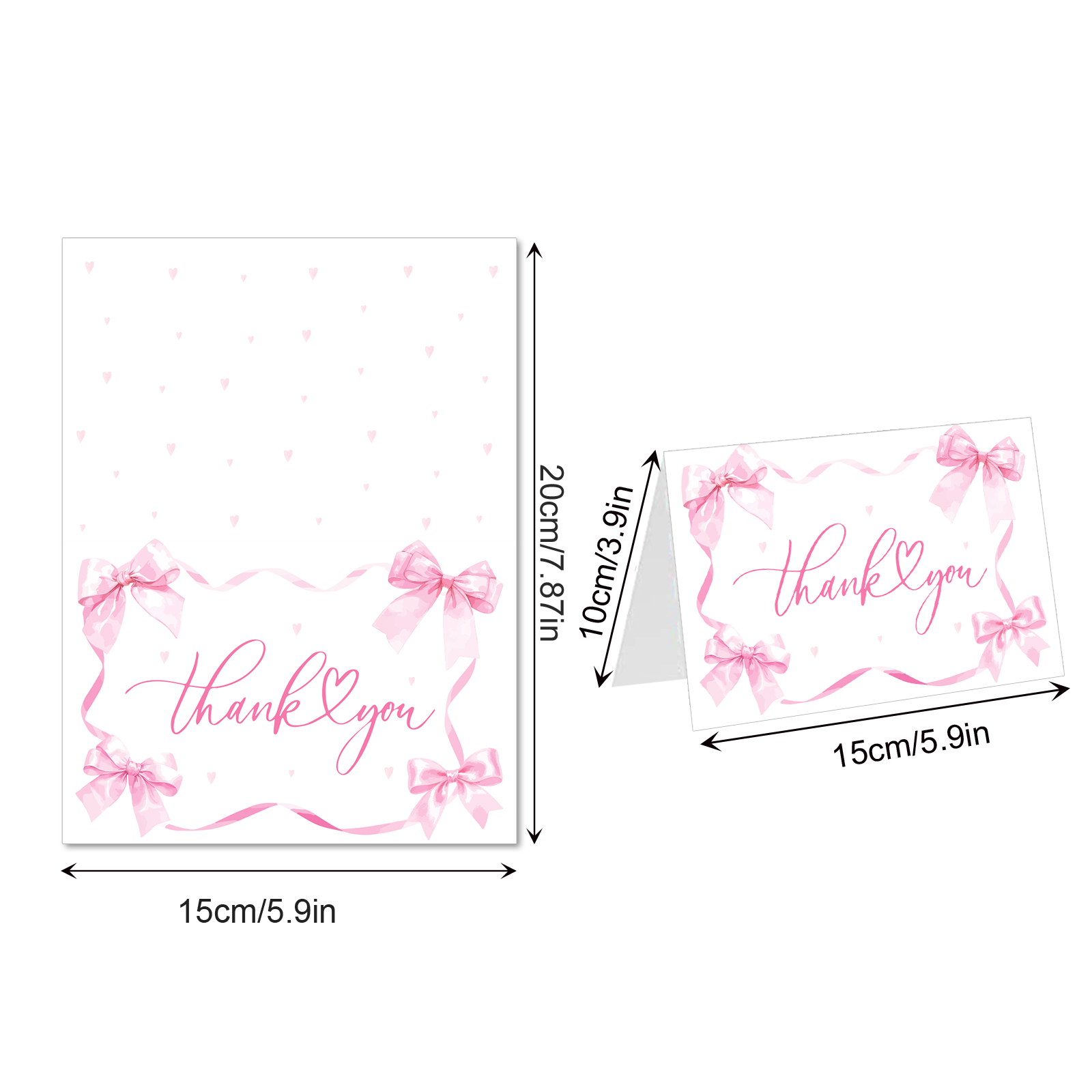 13pcs Pink Bow Tie Greeting Ca - Wedding Sutra avaliação e preço