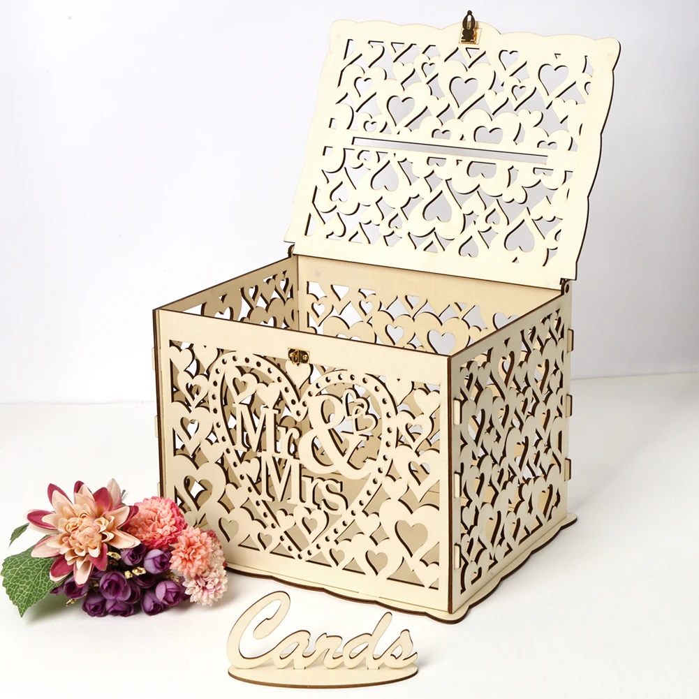 Wooden Wedding Card Box Weddin - Wedding Sutra avaliação e preço