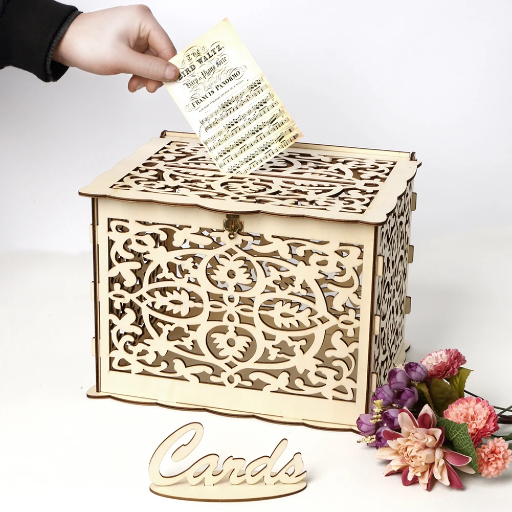 Wooden Wedding Card Box Weddin - Wedding Sutra avaliação e preço