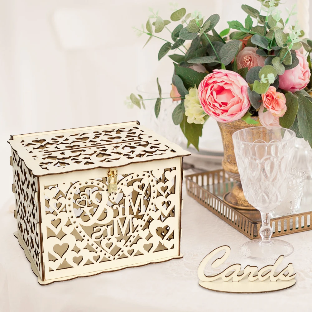 Wooden Wedding Card Box Weddin - Wedding Sutra avaliação e preço