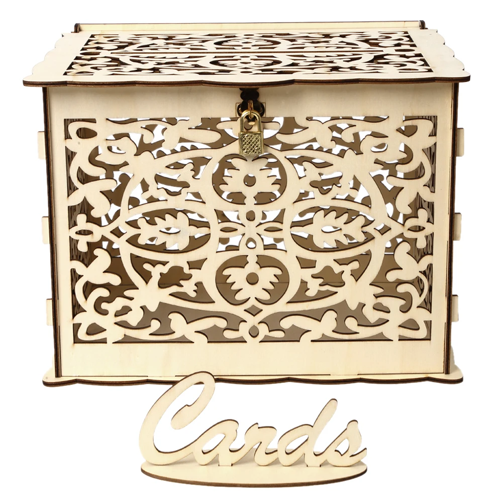 Wooden Wedding Card Box Weddin - Wedding Sutra avaliação e preço
