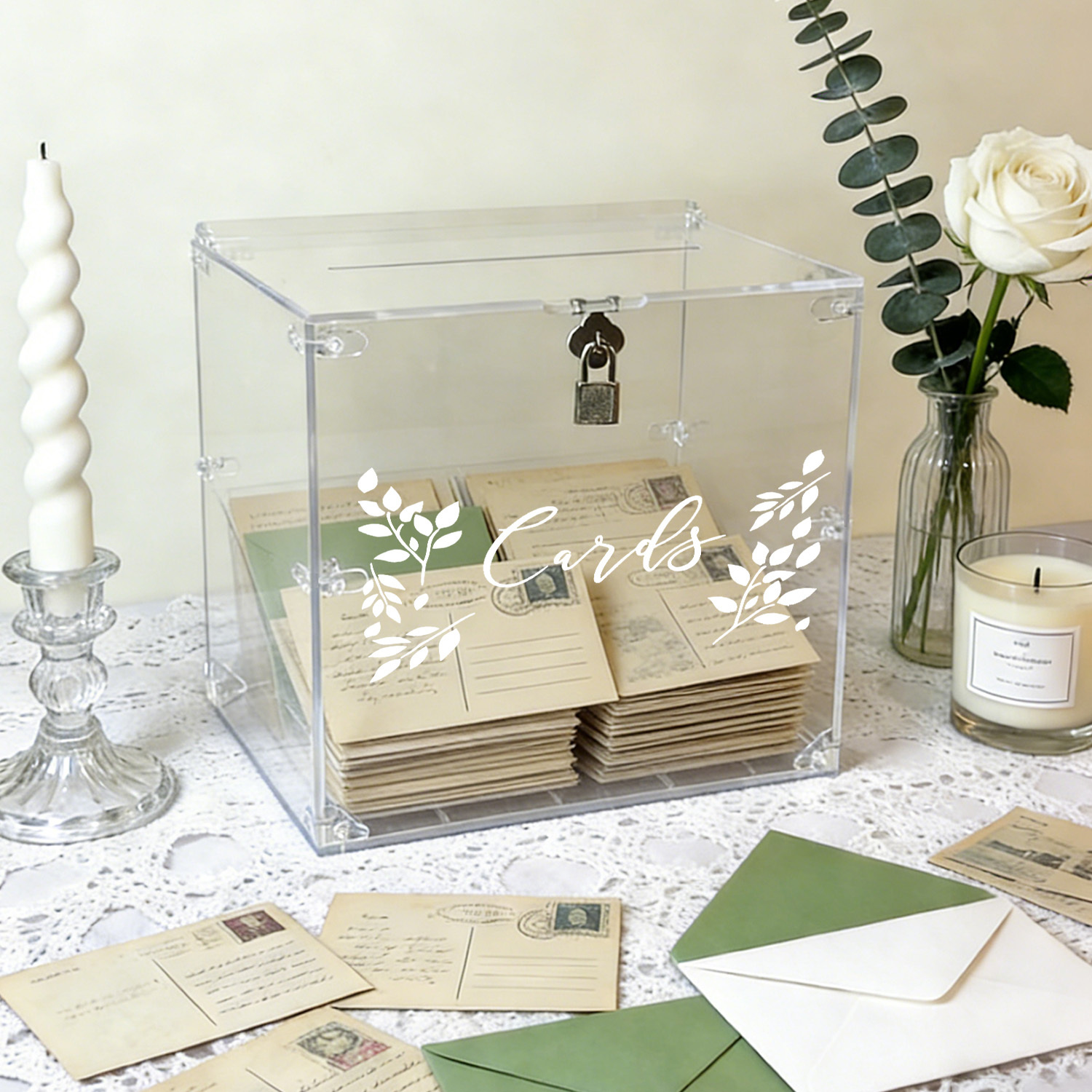 Acrylic Wedding Card Boxes wit - Wedding Card Box avaliação e preço