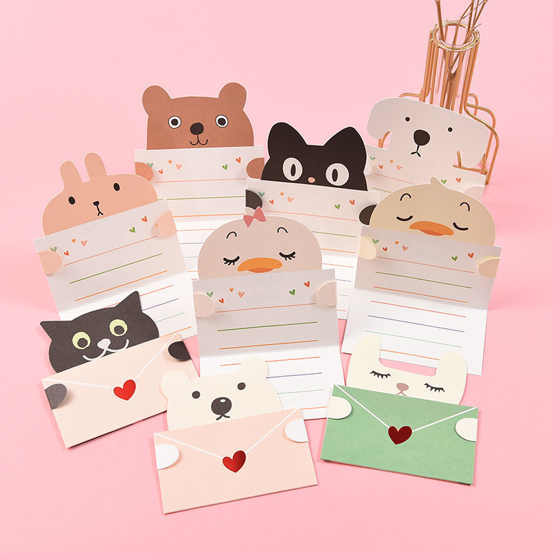 9Pcs Cartoon Animal Gift Card  - Wedding Sutra avaliação e preço