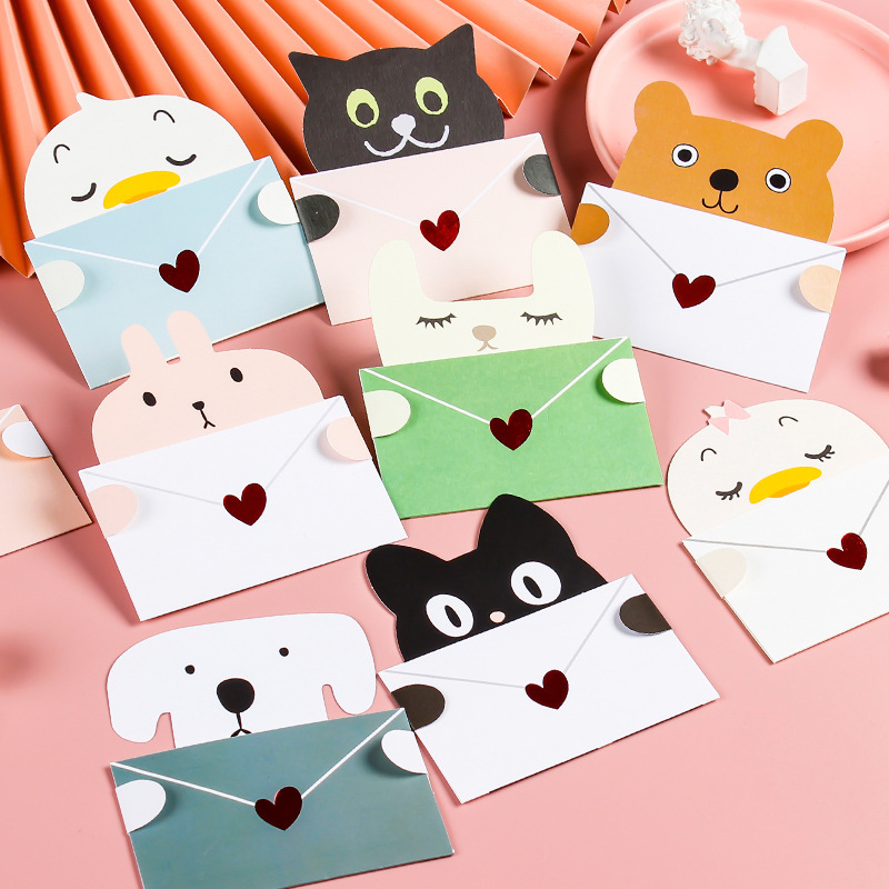 9Pcs Cartoon Animal Gift Card  - Wedding Sutra avaliação e preço