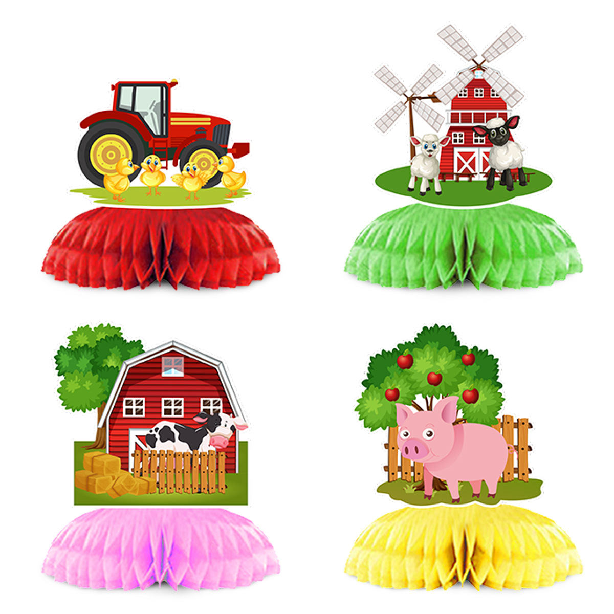 Cartoon Farm Animal Theme Birt - Confetti Balloon Set avaliação e preço
