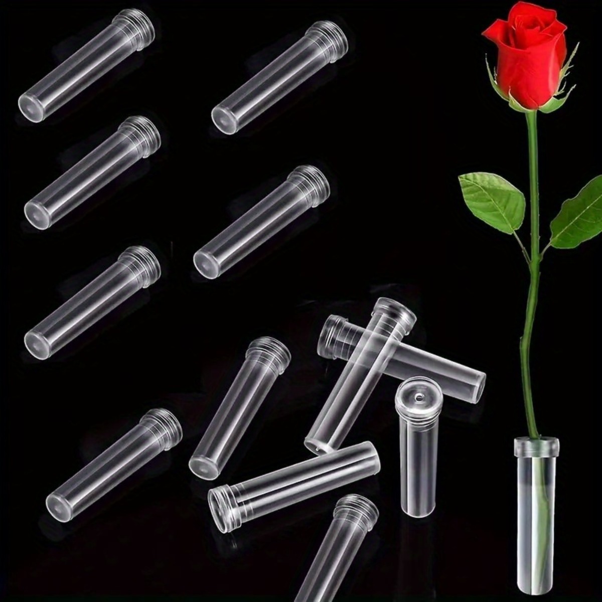 10Pc Transparent Plastic Flora - Wedding Decoration Supply avaliação e preço