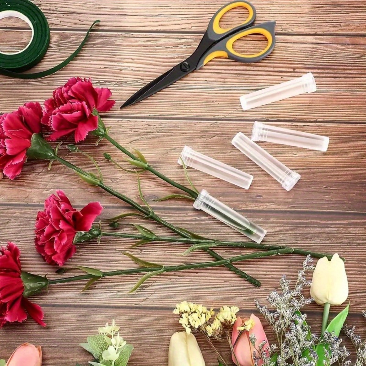 10Pc Transparent Plastic Flora - Wedding Decoration Supply avaliação e preço