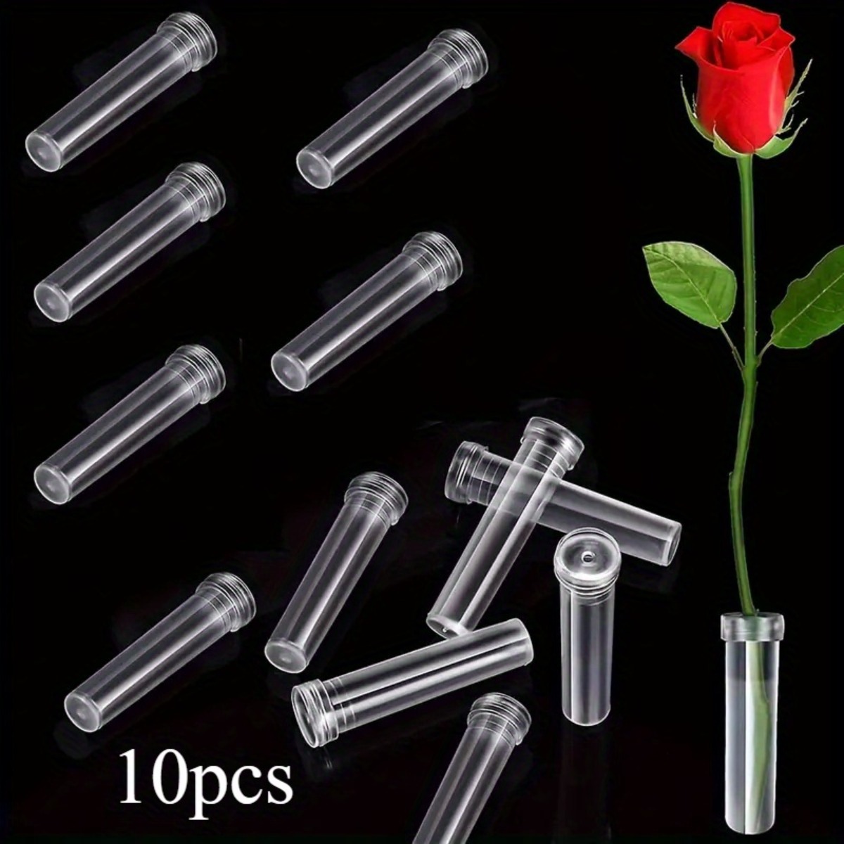 10Pc Transparent Plastic Flora - Wedding Decoration Supply avaliação e preço