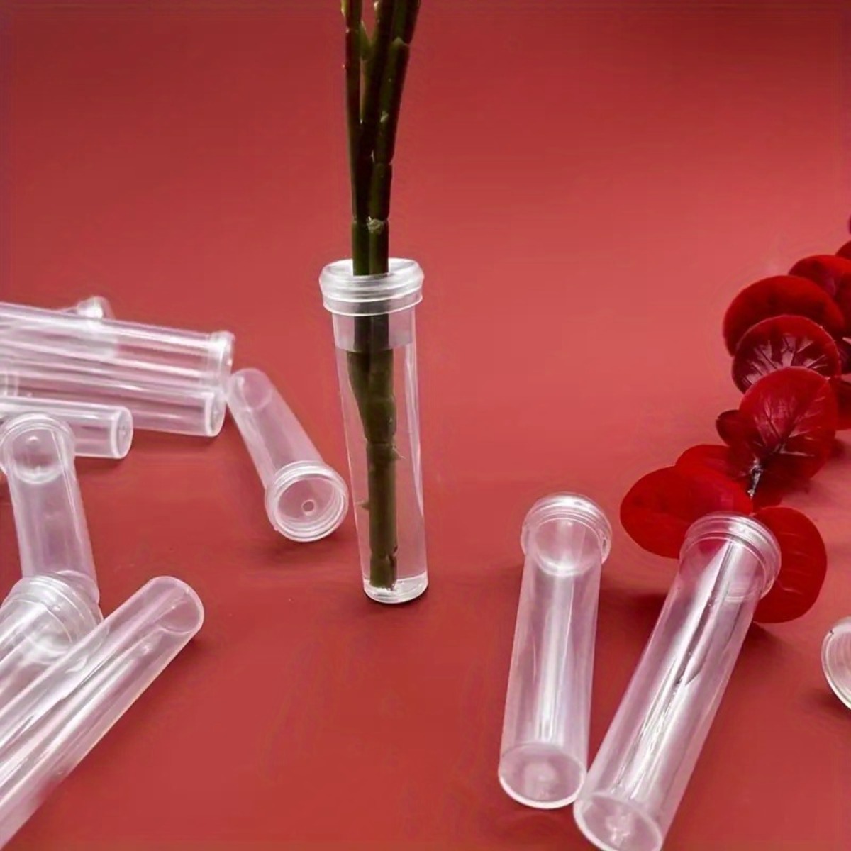 10Pc Transparent Plastic Flora - Wedding Decoration Supply avaliação e preço