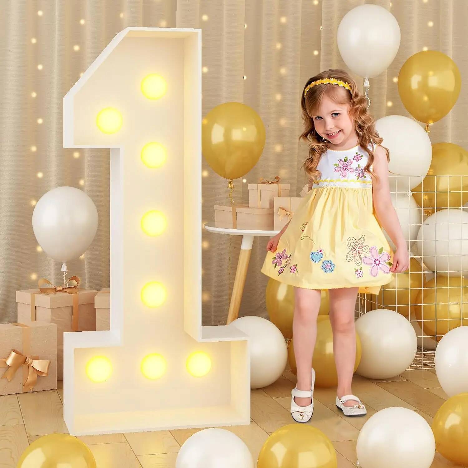 Giant Number Led Light for Kid - Confetti Balloon Set avaliação e preço