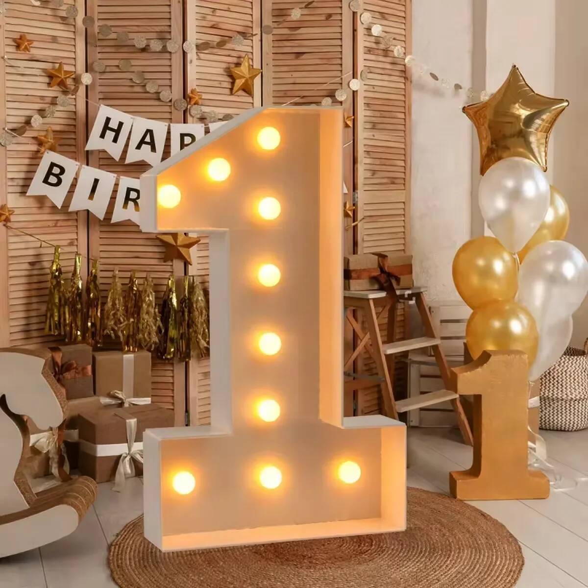Giant Number Led Light for Kid - Confetti Balloon Set avaliação e preço