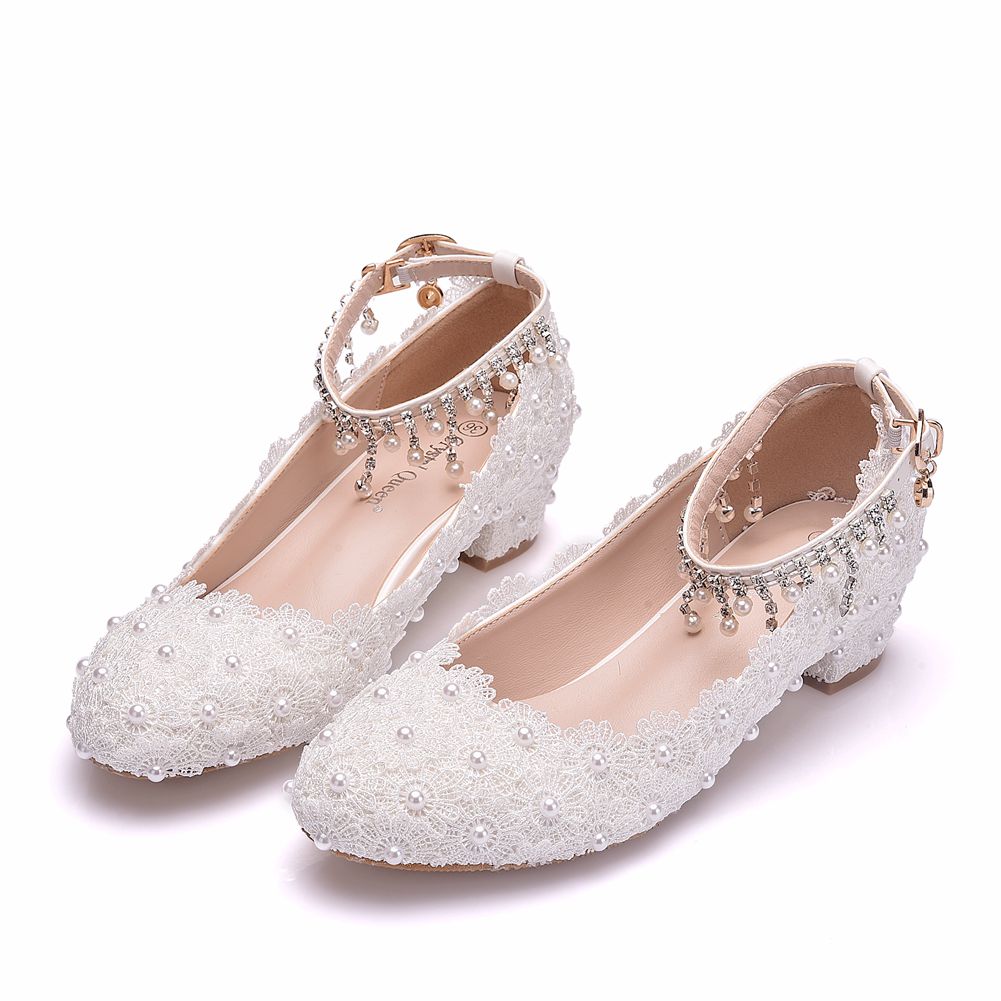 Women's Closed Toe Low Chunky  - Wedding Shop avaliação e preço