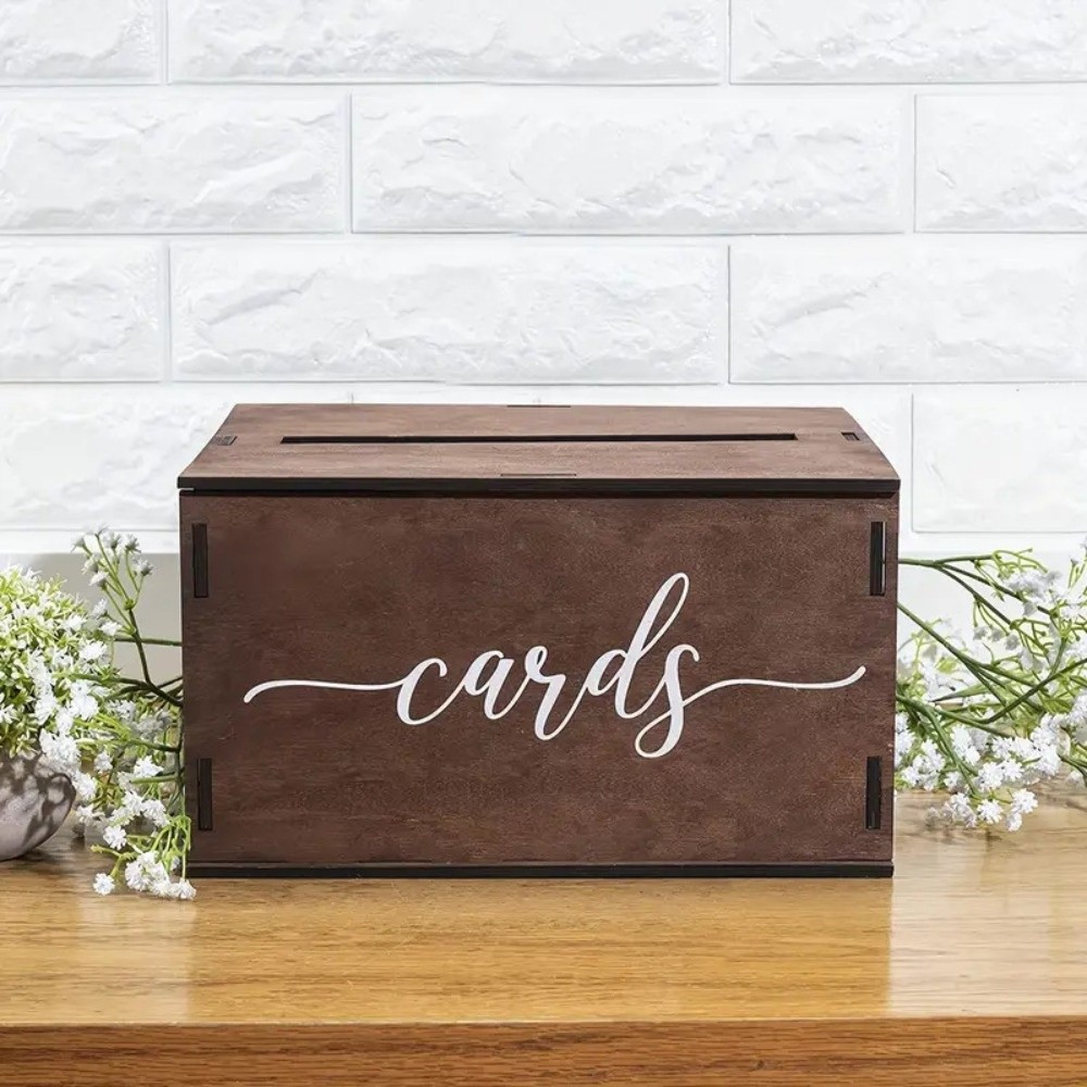 New Wooden Wedding Card Box De - Wedding Card Box avaliação e preço