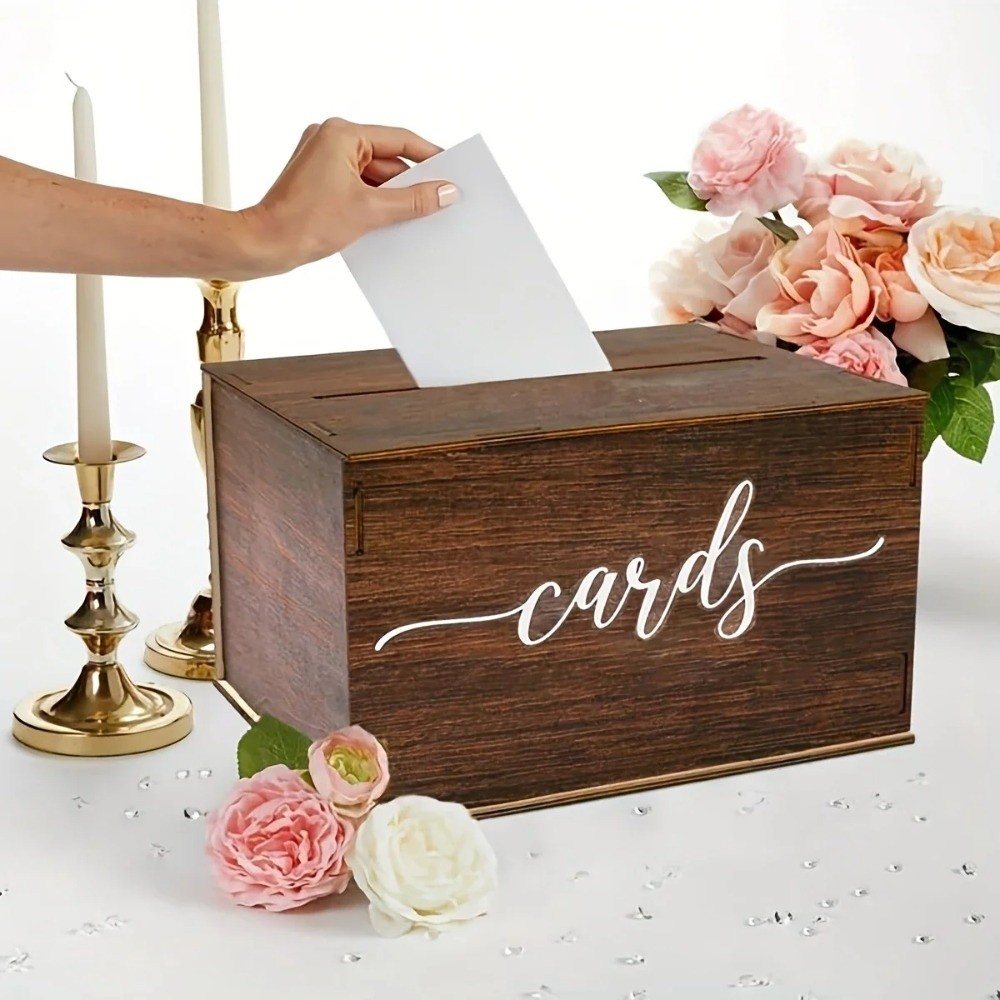 New Wooden Wedding Card Box De - Wedding Card Box avaliação e preço