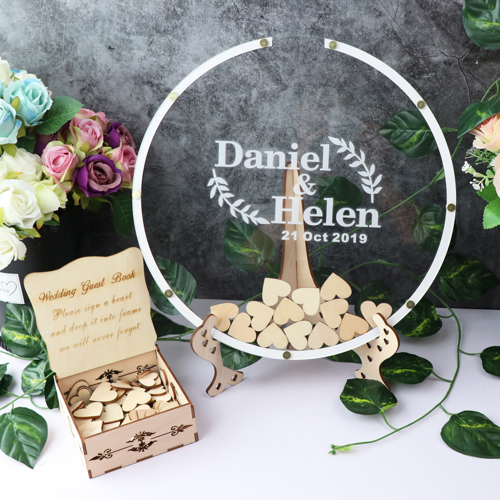 Personalized Acrylic round wed - Personalized Guest Book avaliação e preço
