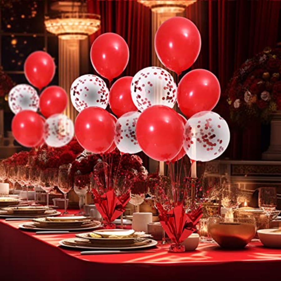 6 Set Christmas Table Balloons - Confetti Balloon Set avaliação e preço