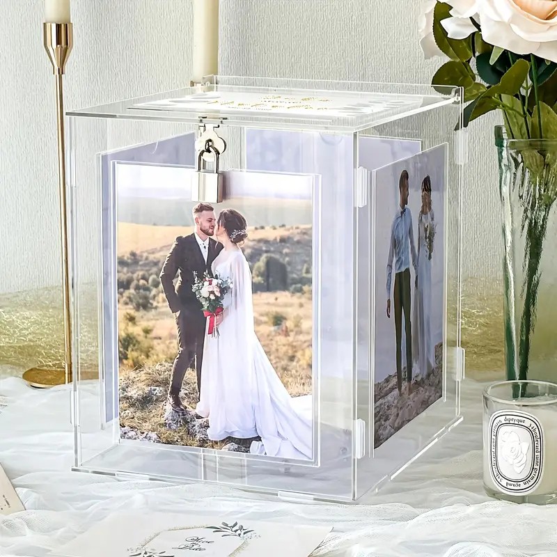 Acrylic Wedding Card Box with  - Wedding Card Box avaliação e preço