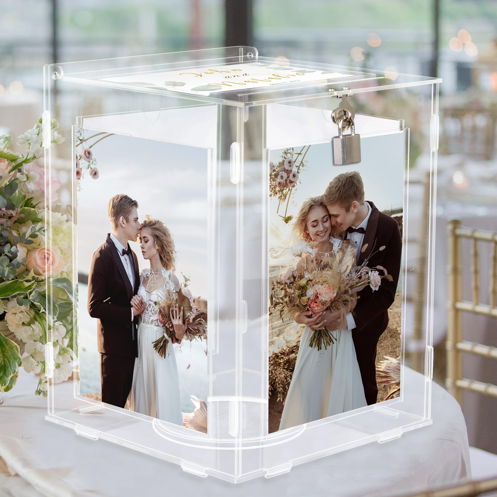 Acrylic Wedding Card Box with  - Wedding Card Box avaliação e preço
