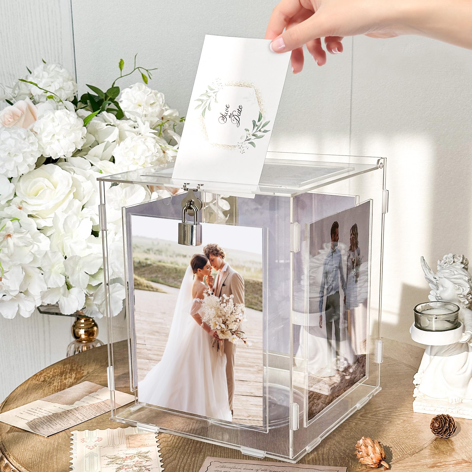 Acrylic Wedding Card Box with  - Wedding Card Box avaliação e preço