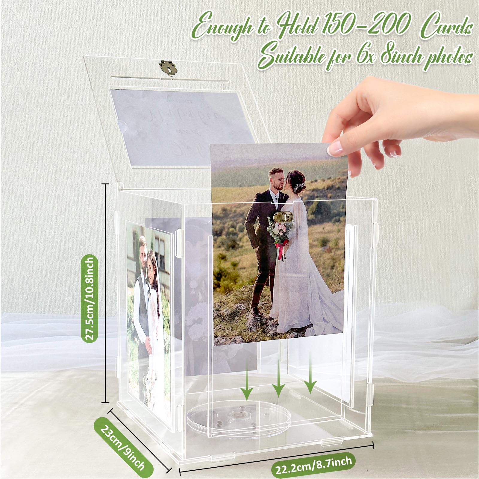 Acrylic Wedding Card Box with  - Wedding Card Box avaliação e preço