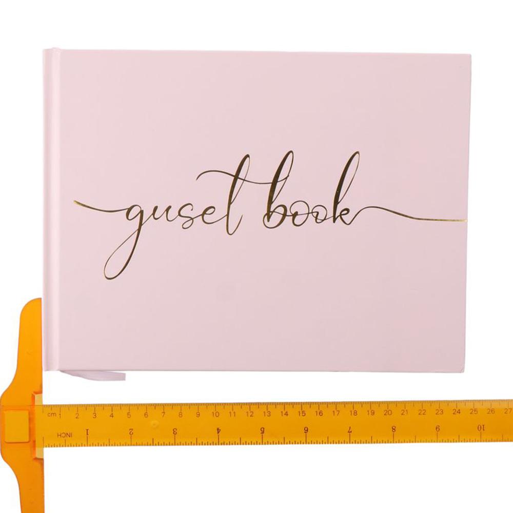 Pink/Black/White Wedding Guest - Personalized Guest Book avaliação e preço