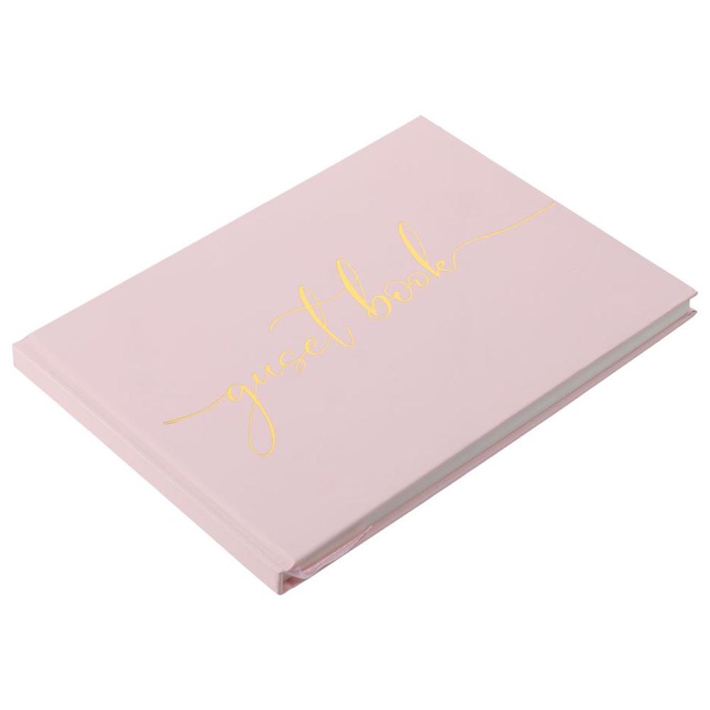 Pink/Black/White Wedding Guest - Personalized Guest Book avaliação e preço