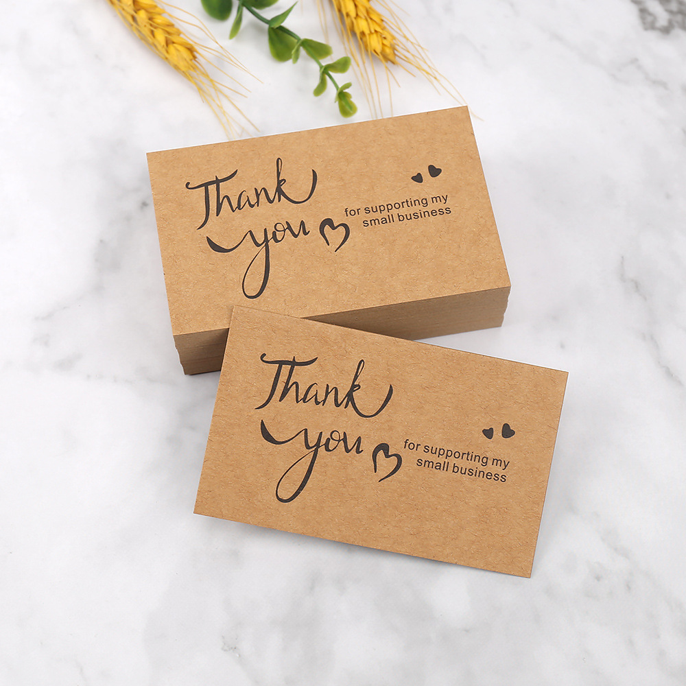 50pcs Thank You Cards Kraft Pa - Wedding/Event Supply Store avaliação e preço