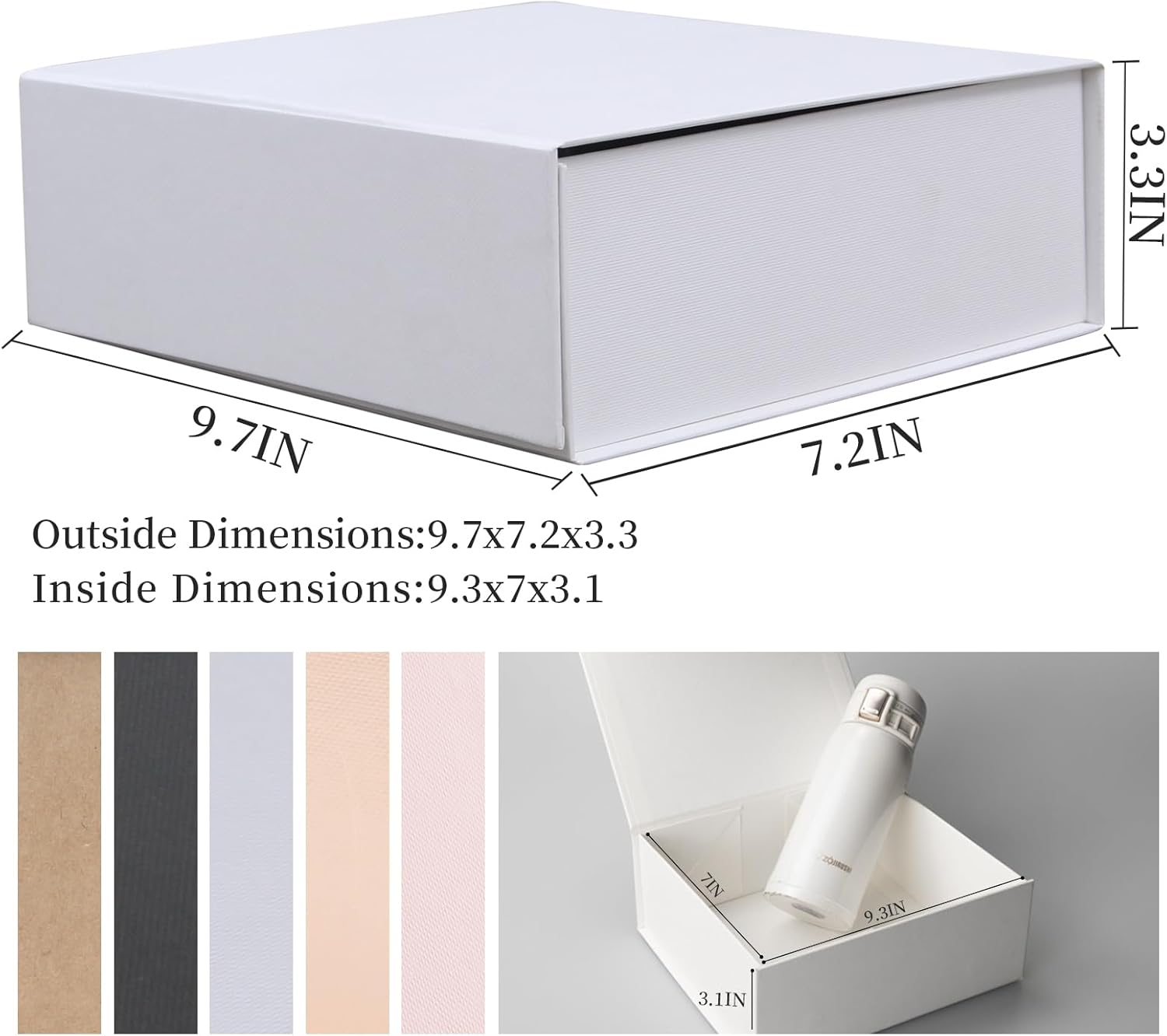 White Gift Box with Lid 9.7x7. - Wedding Packaging avaliação e preço