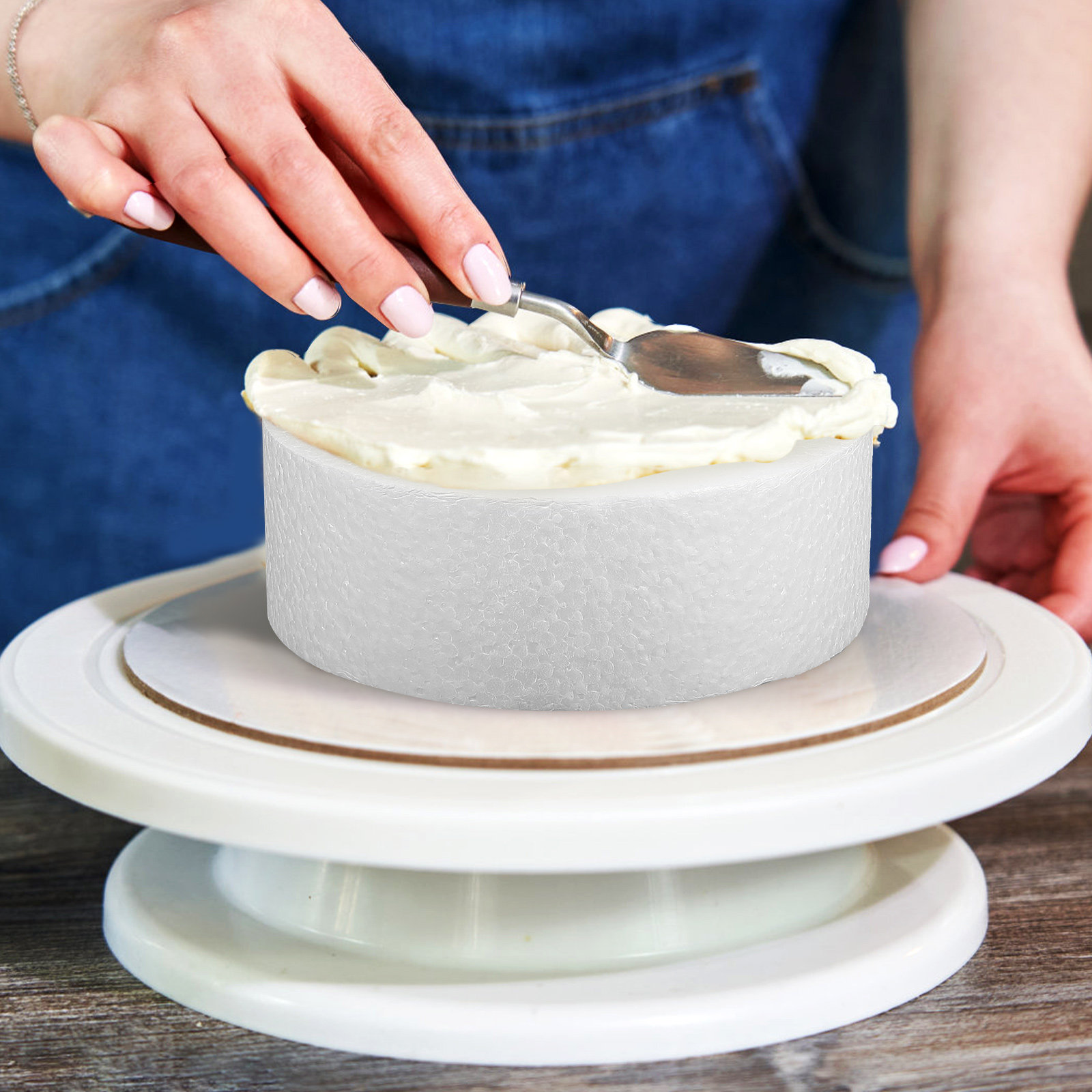 3Pcs DIY Round Cake Dummies Ba - Wedding Decoration Supply avaliação e preço