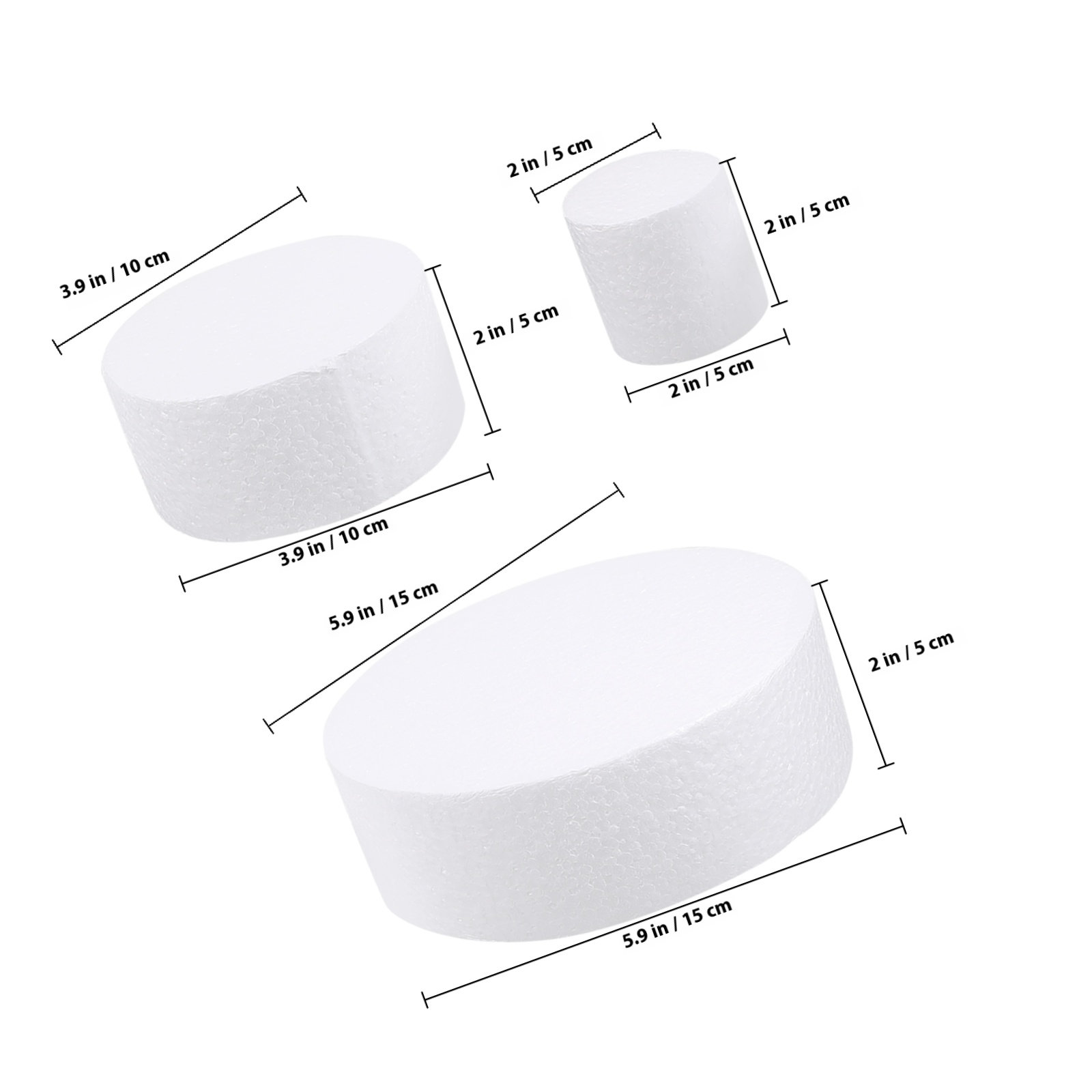3Pcs DIY Round Cake Dummies Ba - Wedding Decoration Supply avaliação e preço