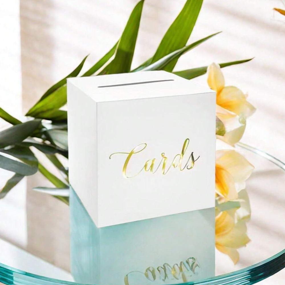 Storage Box White Black Weddin - Wedding Card Box avaliação e preço