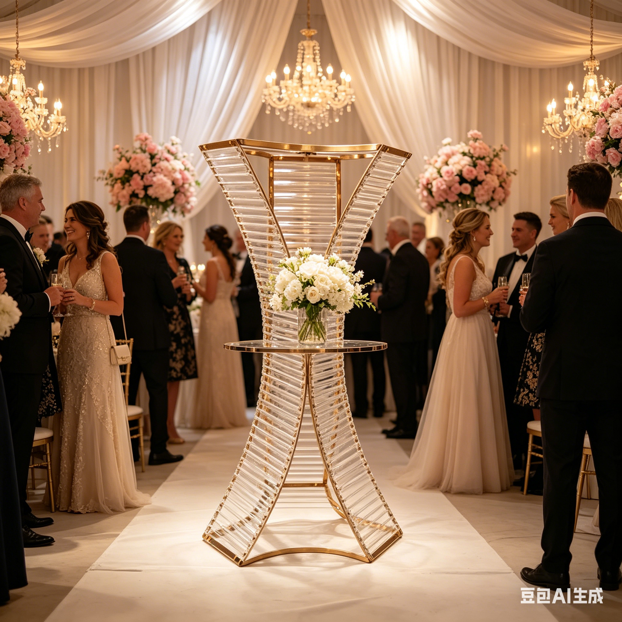 4/10 Pcs Acrylic Metal Wedding - Wedding/Event Supply Store avaliação e preço