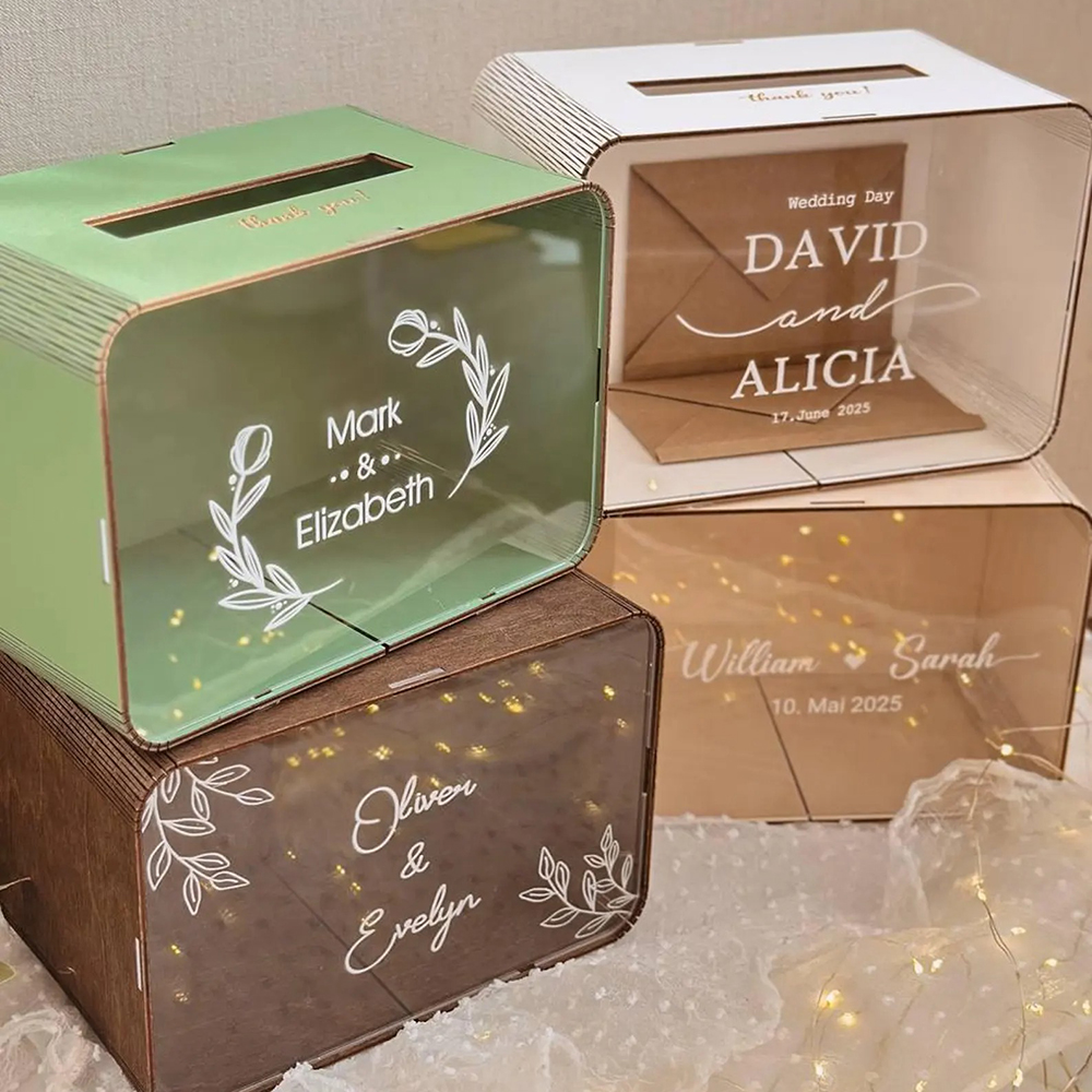 Custom Name Decals for Wedding - Wedding Card Box avaliação e preço